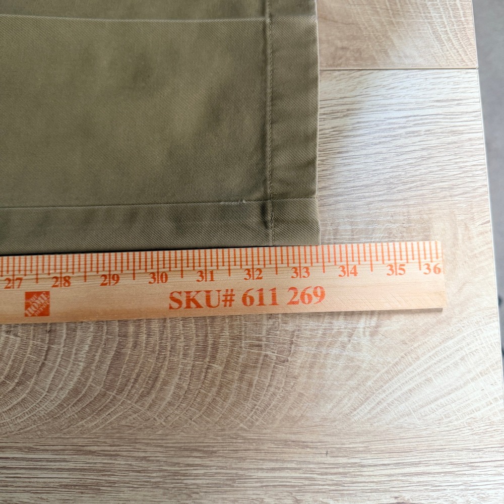 LL Bean Pleated Chino Pants Mens 38x34 Khaki Tan Front Classic Fit Cotton - Picture 7 of 8